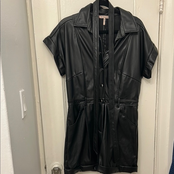 BCBG Blair Faux Leather Jumpsuit - Picture 1 of 8
